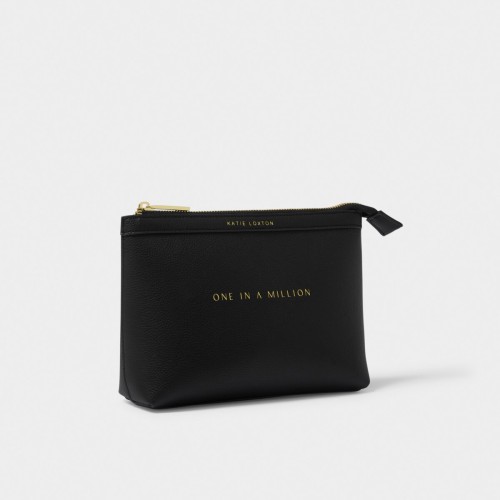 Katie Loxton Sentiment Make Up Bag One In A Million - Black