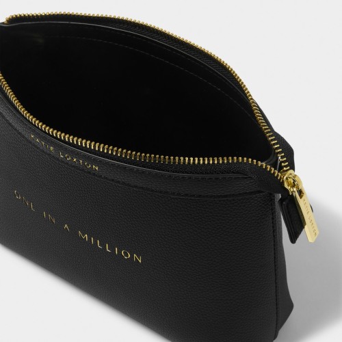 Katie Loxton Sentiment Make Up Bag One In A Million - Black
