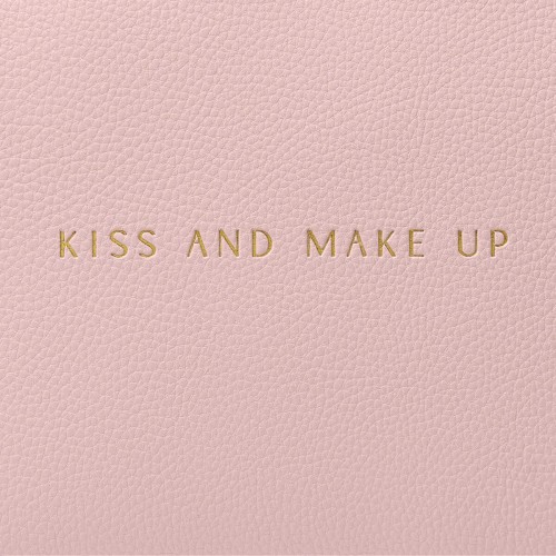 Katie Loxton Sentiment Make Up Bag Kiss And Make Up - Pink