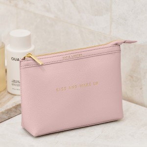 Katie Loxton Sentiment Make Up Bag Kiss And Make Up - Pink
