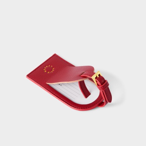 Katie Loxton Sentiment Luggage Tag Vacay Love Laughter - Garnet Red