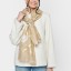 Katie Loxton Printed Foil Scarf Marble - Light Taupe