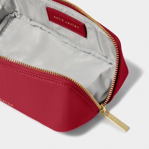 Katie Loxton Small Makeup and Washbag Garnet Red