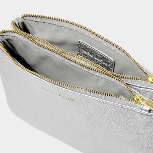 Katie Loxton Duo Pouch Silver