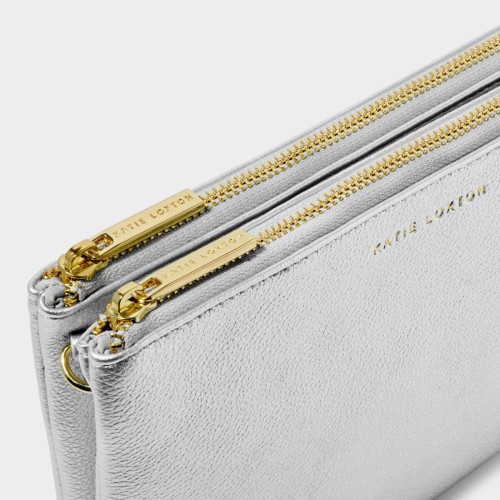 Katie Loxton Duo Pouch Silver