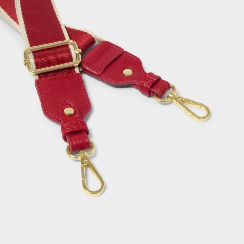 Katie Loxton Canvas Strap Garnet Red Stripe