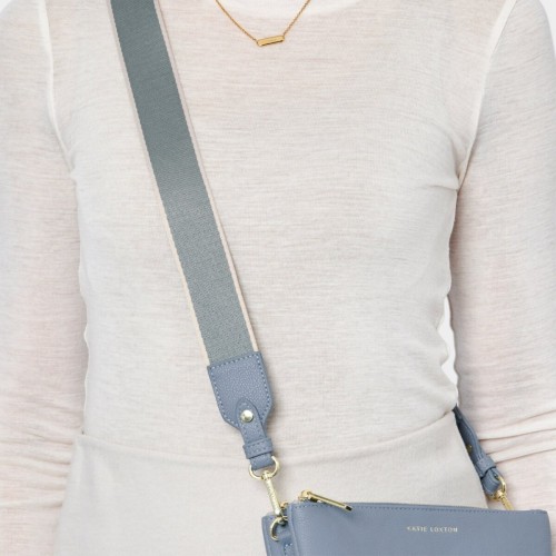 Katie Loxton Canvas Strap Cornflower Blue Stripe