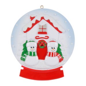 Snowglobe Couple Personalised Christmas Decoration