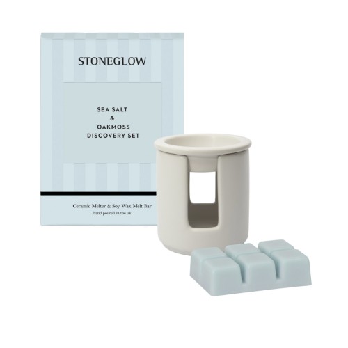 Stoneglow Modern Classics - Sea Salt & Oakmoss Ceramic Melter Set