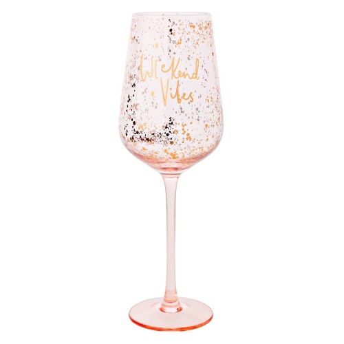 Weekend Vibes Wine Glass