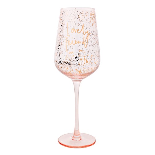 Lovely Friend Wine Glass