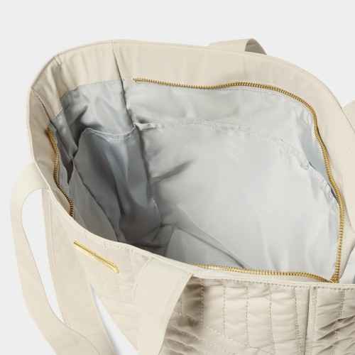 Katie Loxton Quilted Tote Bag Light Sand
