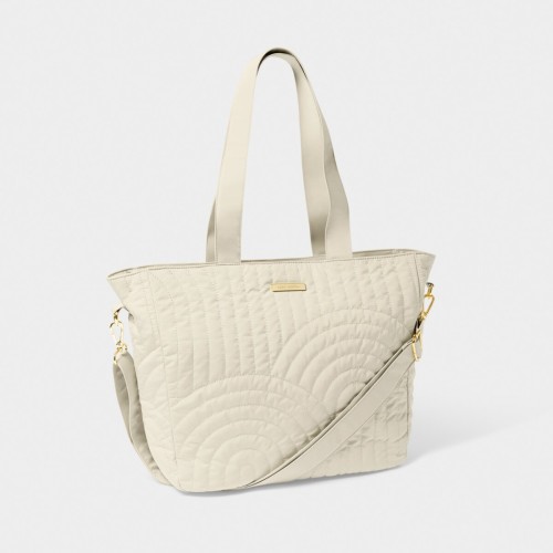 Katie Loxton Quilted Tote Bag Light Sand