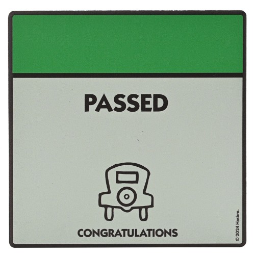 Monopoly Coaster Passed Driving Test