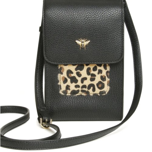 Alice Wheeler Mini Bloomsbury Messenger Bag Leopard
