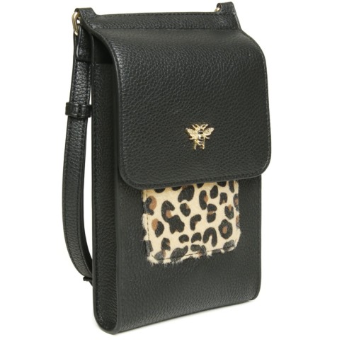 Alice Wheeler Mini Bloomsbury Messenger Bag Leopard