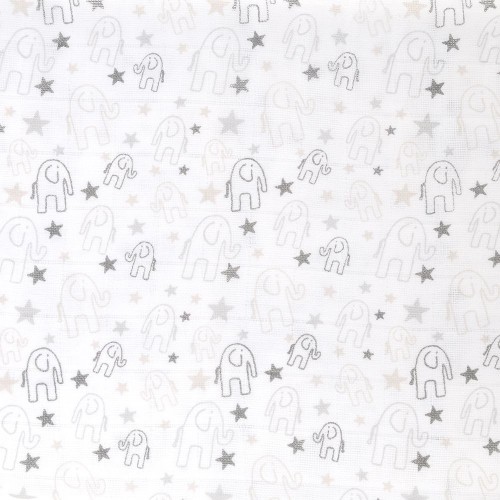 Ziggle Baby Grey & White 3 Pack Muslin Squares