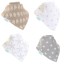 Ziggle Baby Grey & White Bandana Dribble Bib Set