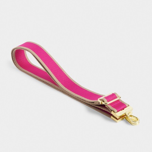 Katie Loxton Canvas Bag Strap Magenta Stripe 2025