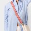 Katie Loxton Canvas Bag Strap Coral Geometric Triangle 2025
