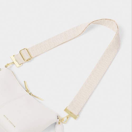 Katie Loxton Canvas Bag Strap Ecru Zig Zag 2025