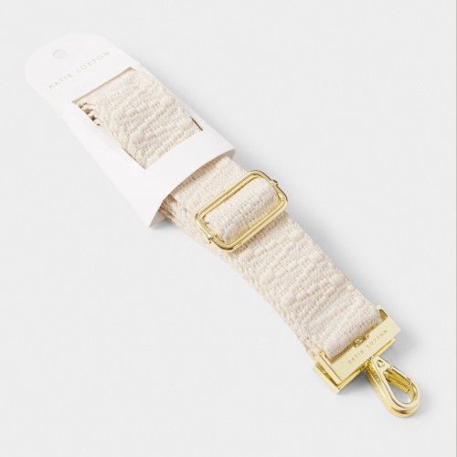Katie Loxton Canvas Bag Strap Ecru Zig Zag 2025