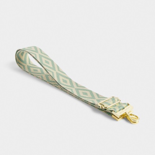 Katie Loxton Canvas Bag Strap Seafoam Geometric 2025