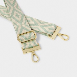Katie Loxton Canvas Bag Strap Seafoam Geometric 2025