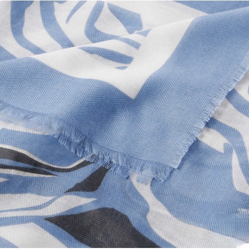 Katie Loxton Printed Foil Scarf Blue Blossom 2025