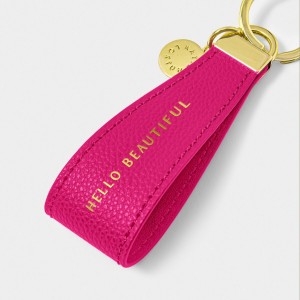 Katie Loxton Sentiment Loop Keyring Hello Beautiful 2025