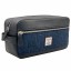 Harris Tweed Gents Wash Bag Blue