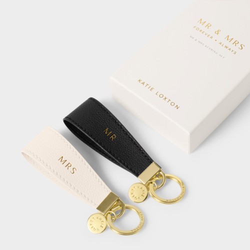 Katie Loxton Mr And Mrs Boxed Keyring Off White 2025