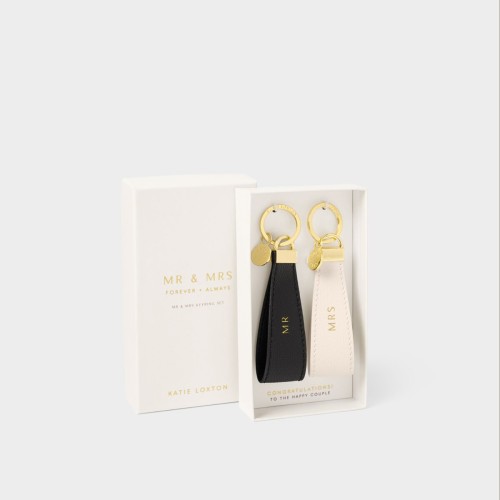 Katie Loxton Mr And Mrs Boxed Keyring Off White 2025