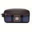 Harris Tweed Gents Wash Bag Blue & Brown Check
