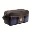 Harris Tweed Gents Wash Bag Blue & Brown Check