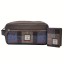 Harris Tweed Gents Wash Bag Blue & Brown Check