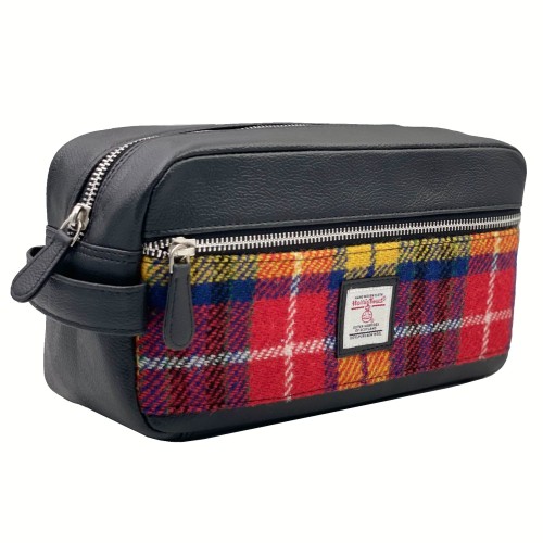Harris Tweed Gents Wash Bag Saffron