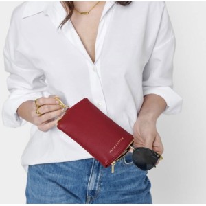 Katie Loxton Duo Clip On Sunglasses Case Garnet Red