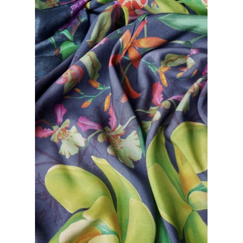 Powder Kimono Jacket - Exotic Evening In Ink