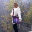 Harris Tweed Travel Messenger Bag Pink Check