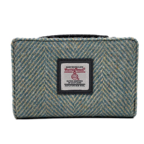 Turquoise Harris Tweed Medium Purse