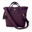Harris Tweed Travel Messenger Bag Green and Purple Check