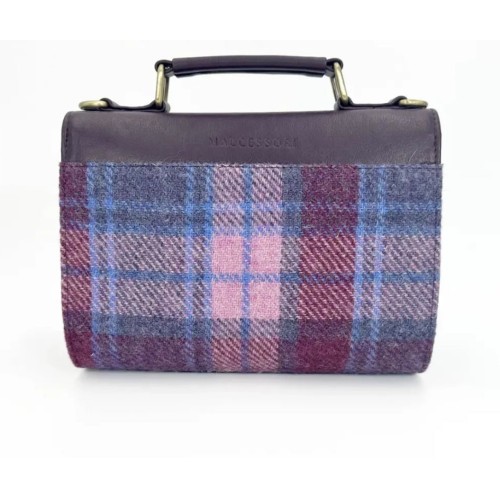 Harris Tweed Mini Day Bag Pink Check