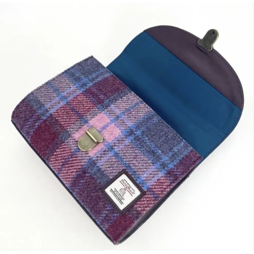 Harris Tweed Mini Day Bag Pink Check