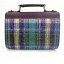 Harris Tweed Mini Day Bag Green and Purple Check