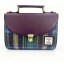 Harris Tweed Mini Day Bag Green and Purple Check