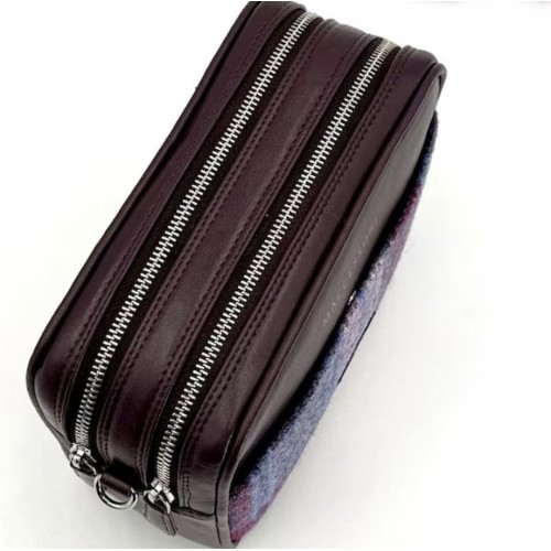 Harris Tweed Camera Bag Pink Check