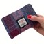 Pink & Purple Check Harris Tweed Medium Purse