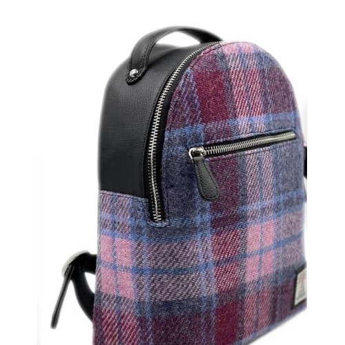 Harris Tweed Backpack Pink Check