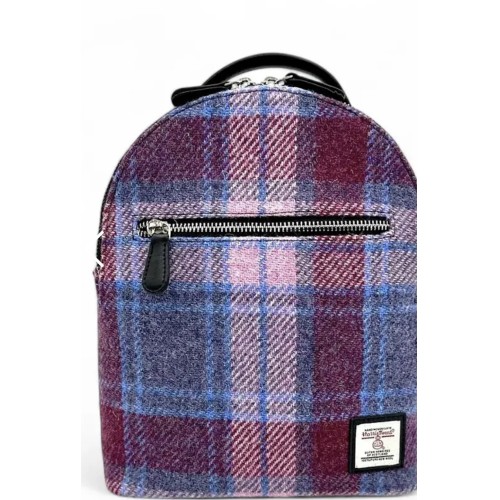 Harris Tweed Backpack Pink Check